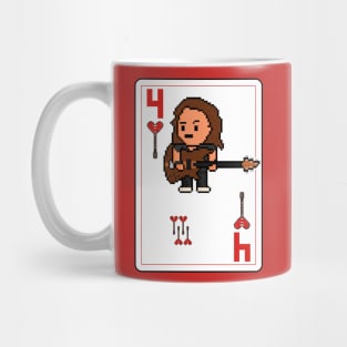 Pixelrockstars Four of Hearts Playing Card Mug